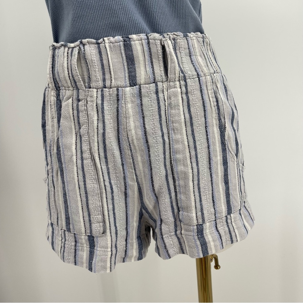Indigo Rein Linen Blend Medium Beach Shorts Coastal Boho Chic Surfer Resortwear - Picture 10 of 15